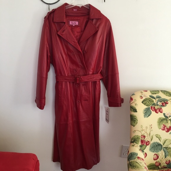 excelled leather trench coat